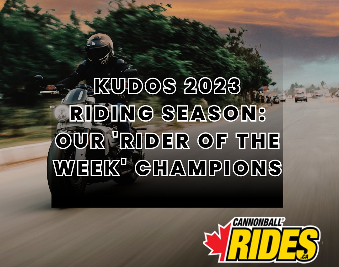 KUDOS 2023 RIDING SEASON: OUR RIDER OF THE WEEK CHAMPIONS