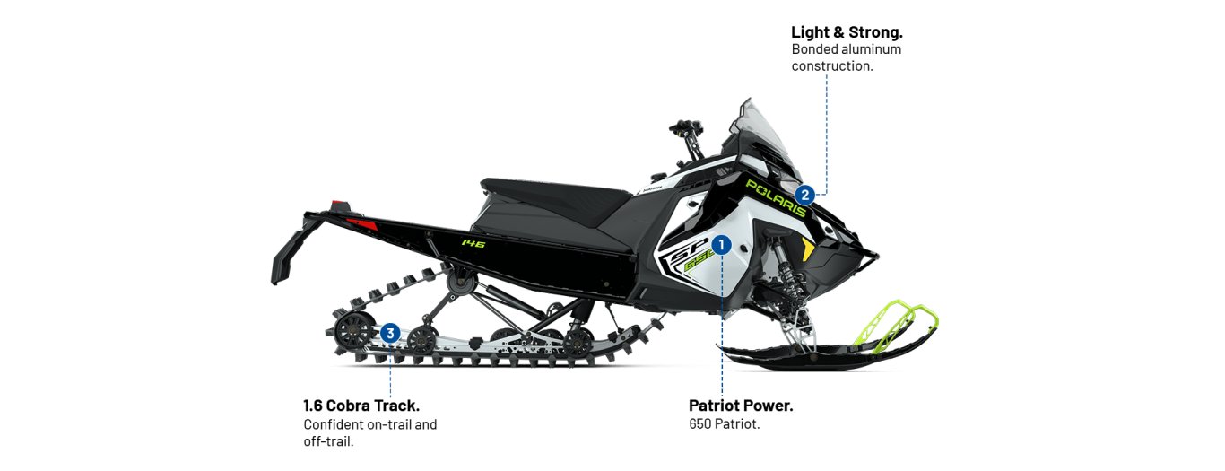 2026 Polaris Patriot 650 Switchback SP 146 Gloss Black