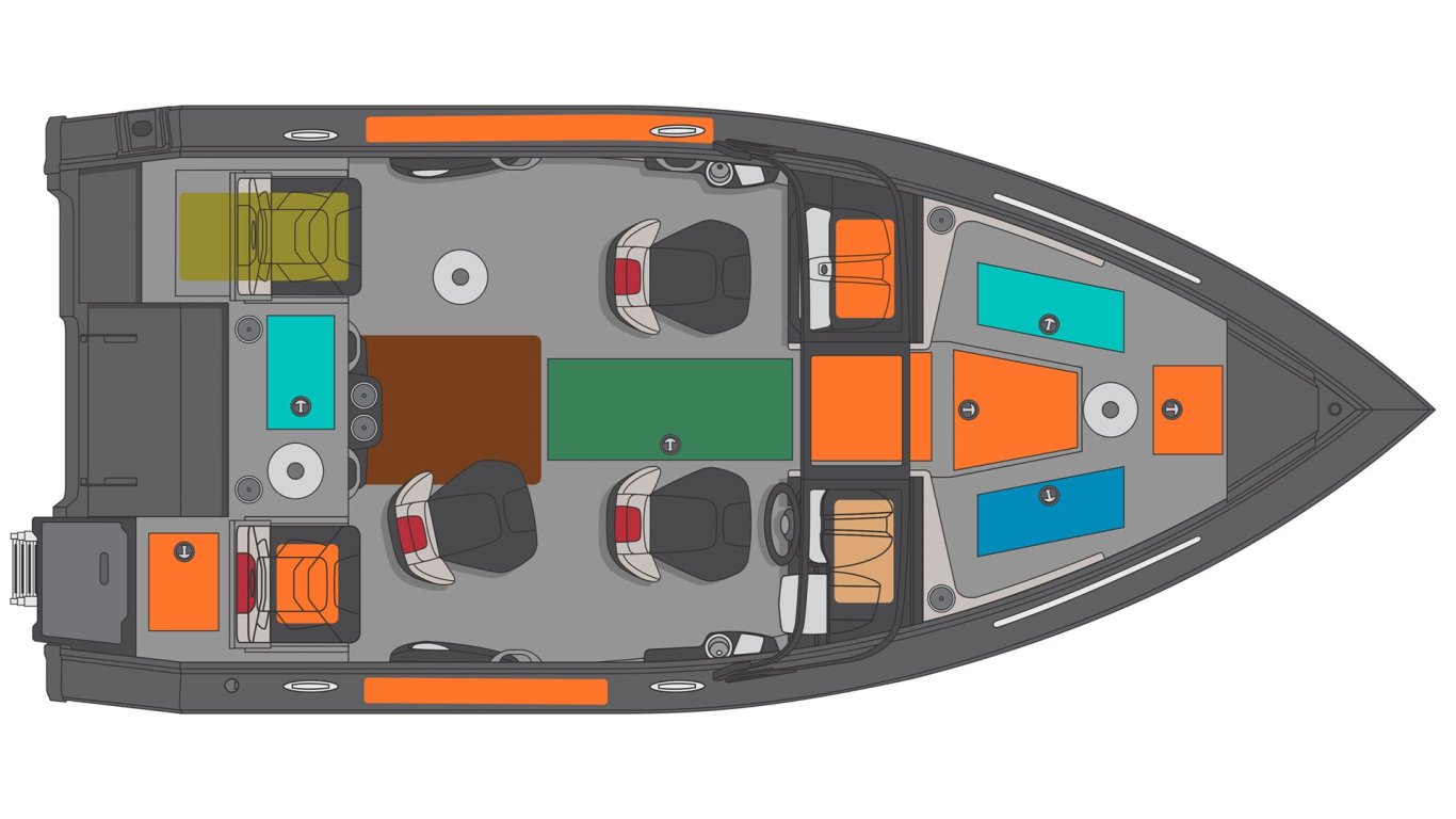 2025 Princecraft Platinum 190 Gris métallisé platine (accent rouge)