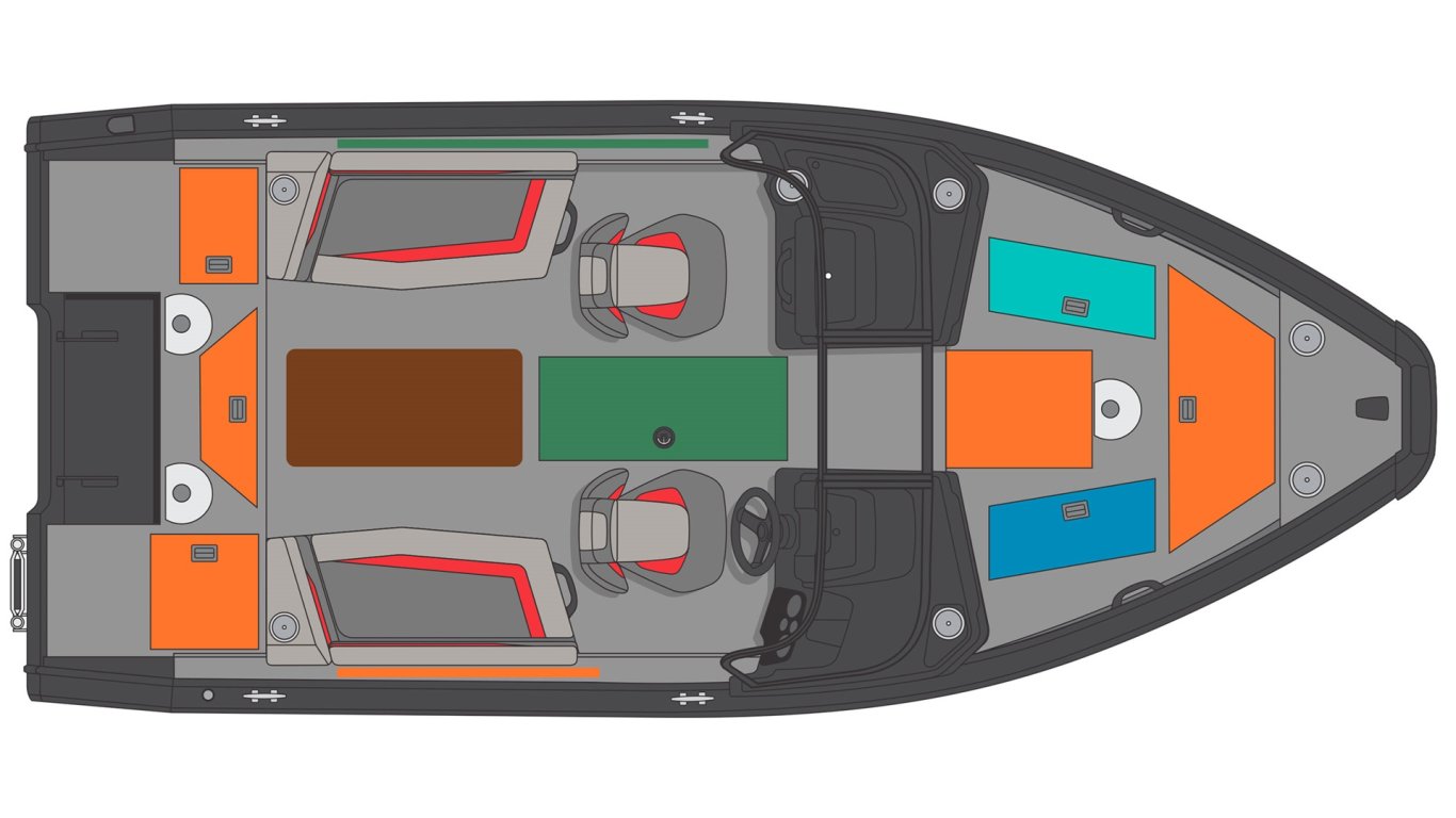 2025 Princecraft Sport 175 Anthracite grey (red accent)