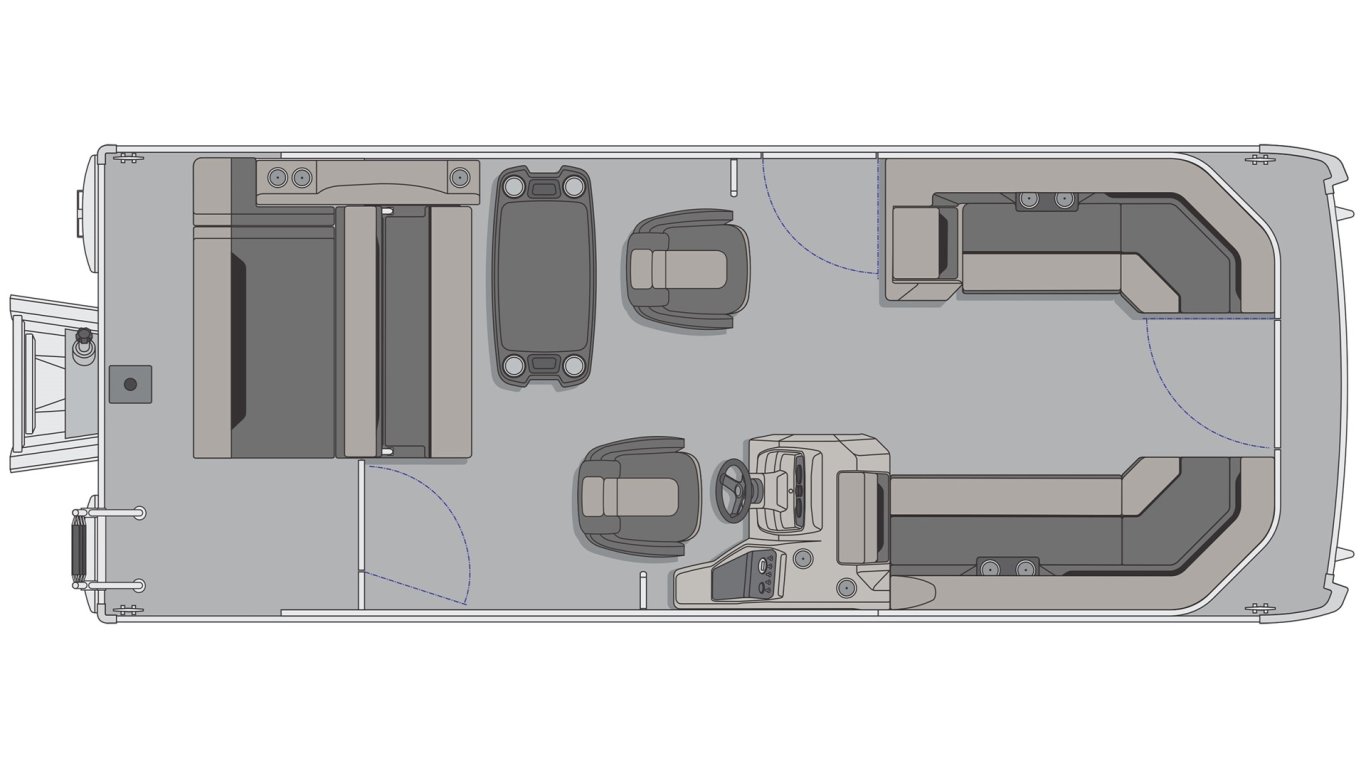 2025 Princecraft Vectra 23 RL Ruby red Nautical Blue Edition