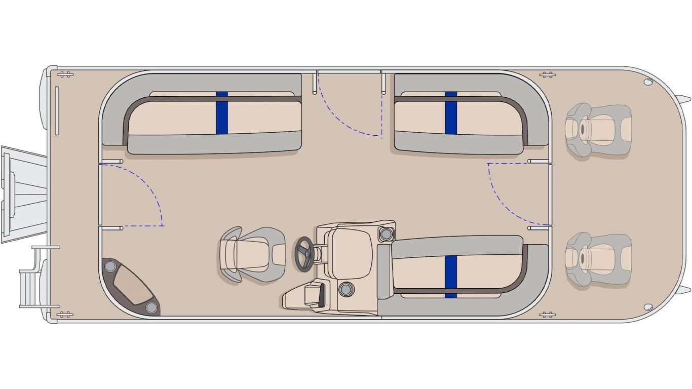 2025 Princecraft Jazz 21 2S Classic blue Grey metallic graphic package
