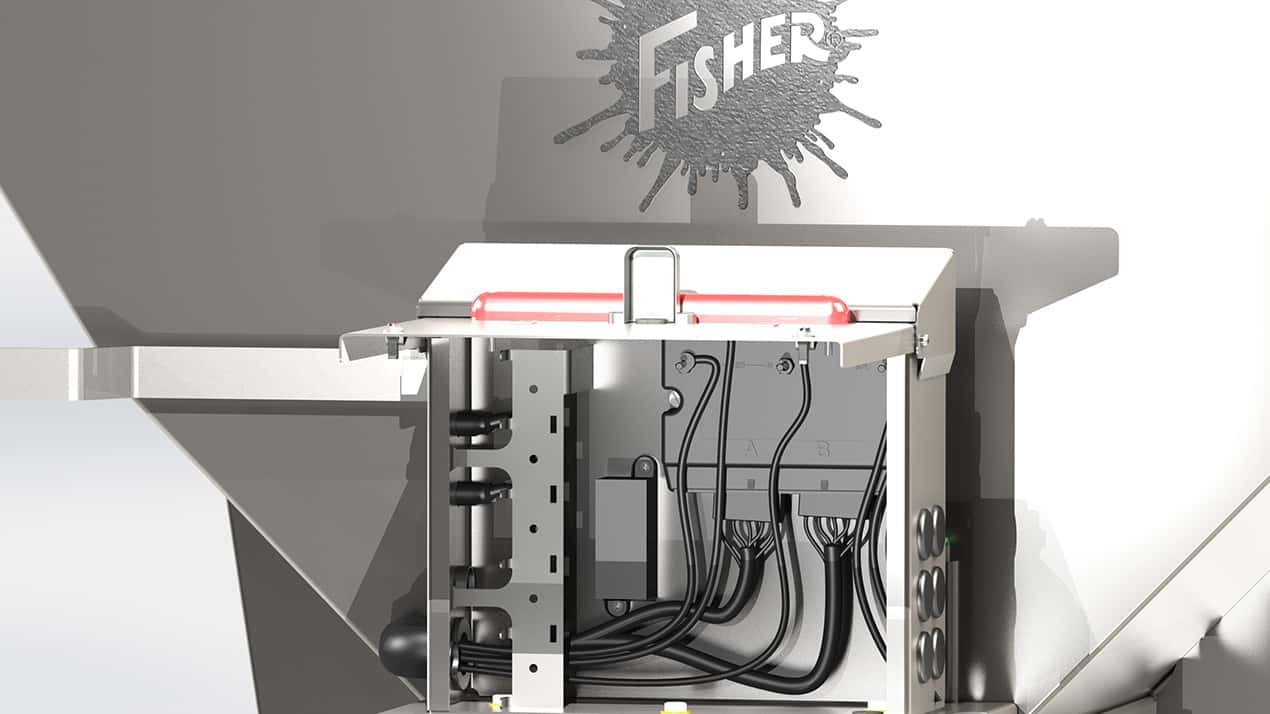 Fisher STEEL CASTER™ 1.5 6.0 CU YD STAINLESS STEEL HOPPER SPREADER