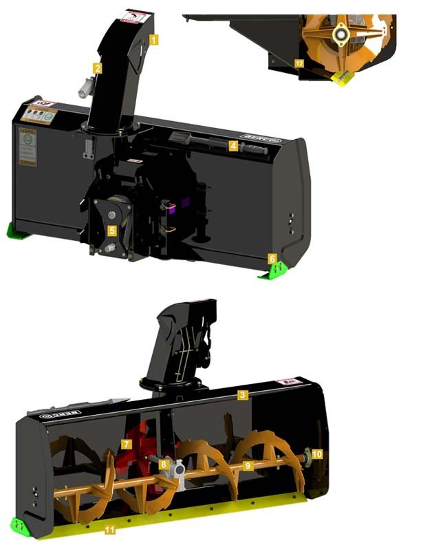 Bercomac 56 Front Mount Snowblower
