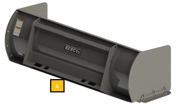 Bercomac Light Duty Snow Push for tractors equipped with Skid Steer style attach