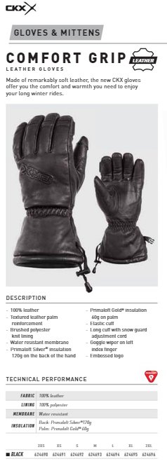 GLOVE LEATHER COMFORTGRIP MAN BK CKX