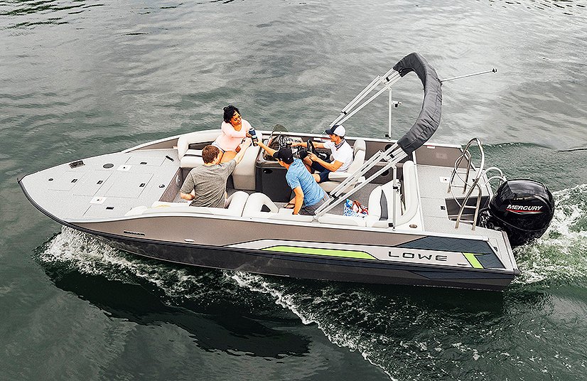 Lowe Boats SD224 Gray Exterior with Blue Accents