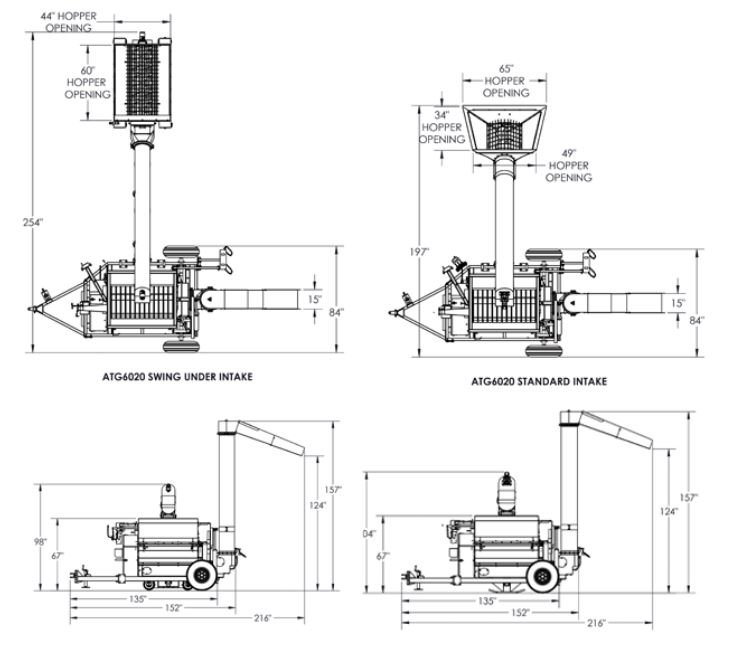 Automatic PTO Big Capacity Auger Discharge Mills