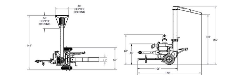Automatic PTO Big Capacity Auger Discharge Mills