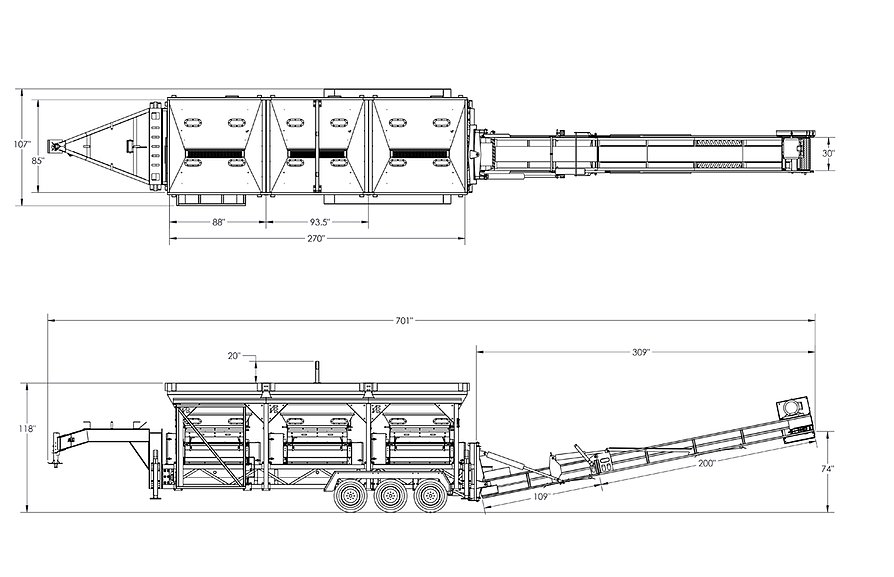 Automatic PTO Big Capacity Conveyor Discharge Mills