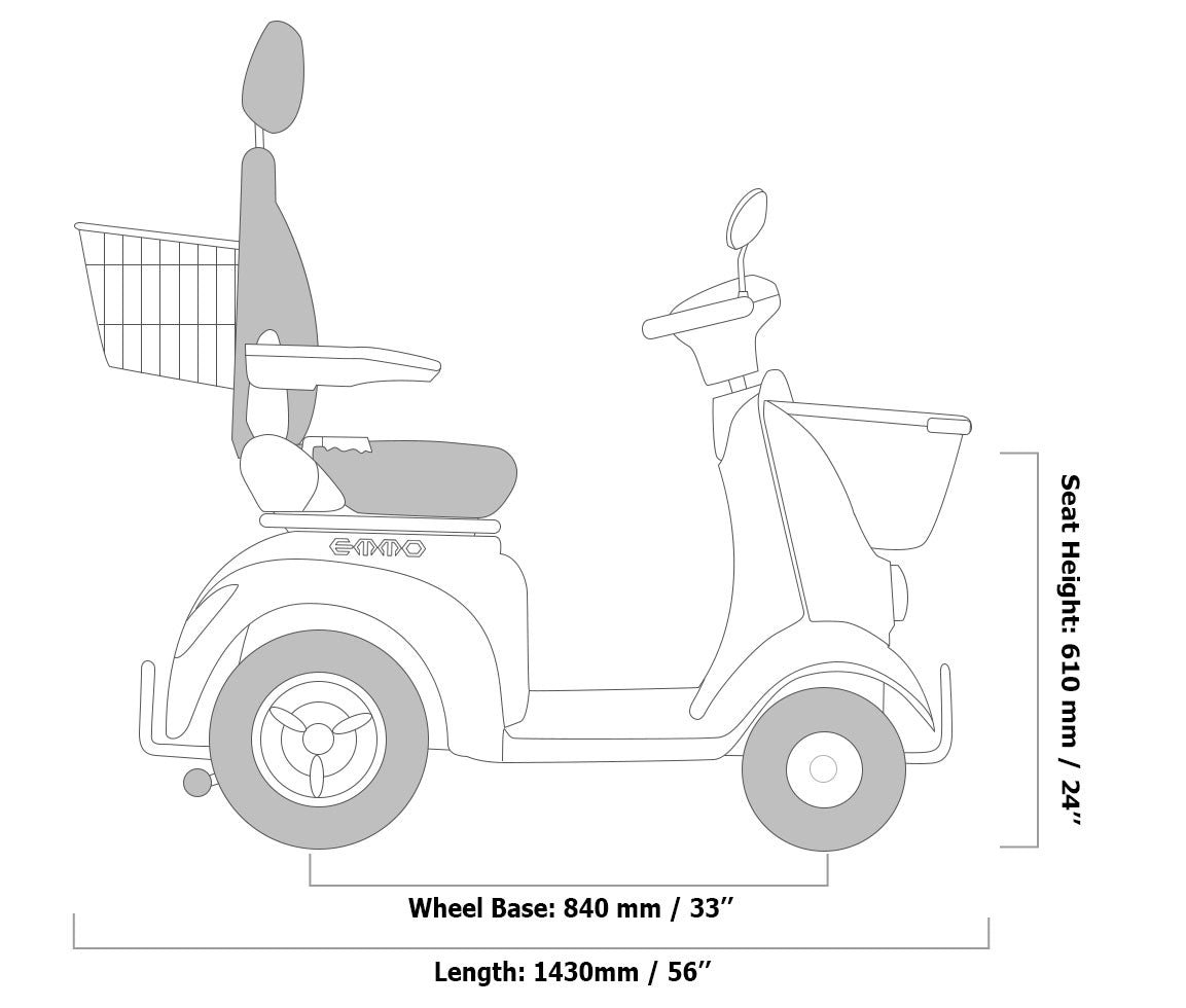 Emmo T48 Mobility Scooter Blue