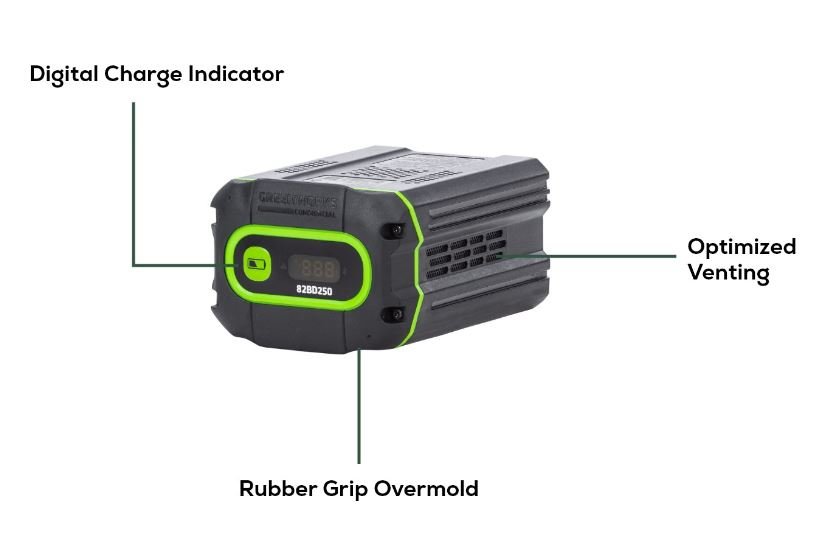 Greenworks 82V 2.5Ah Battery with Bluetooth and Digital Readout (82BD250)