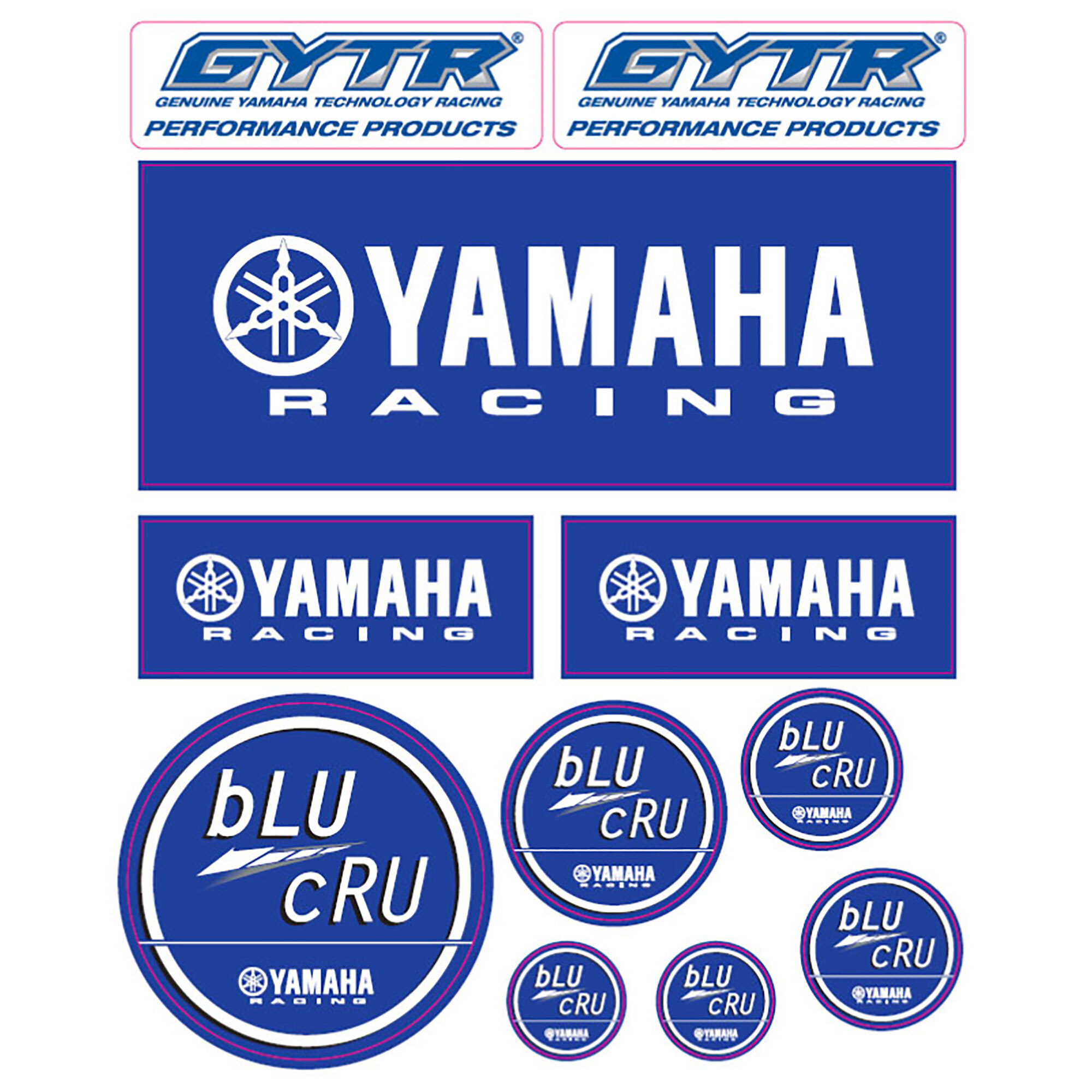 Yamaha Racing and bLU cRU Sticker Sheet