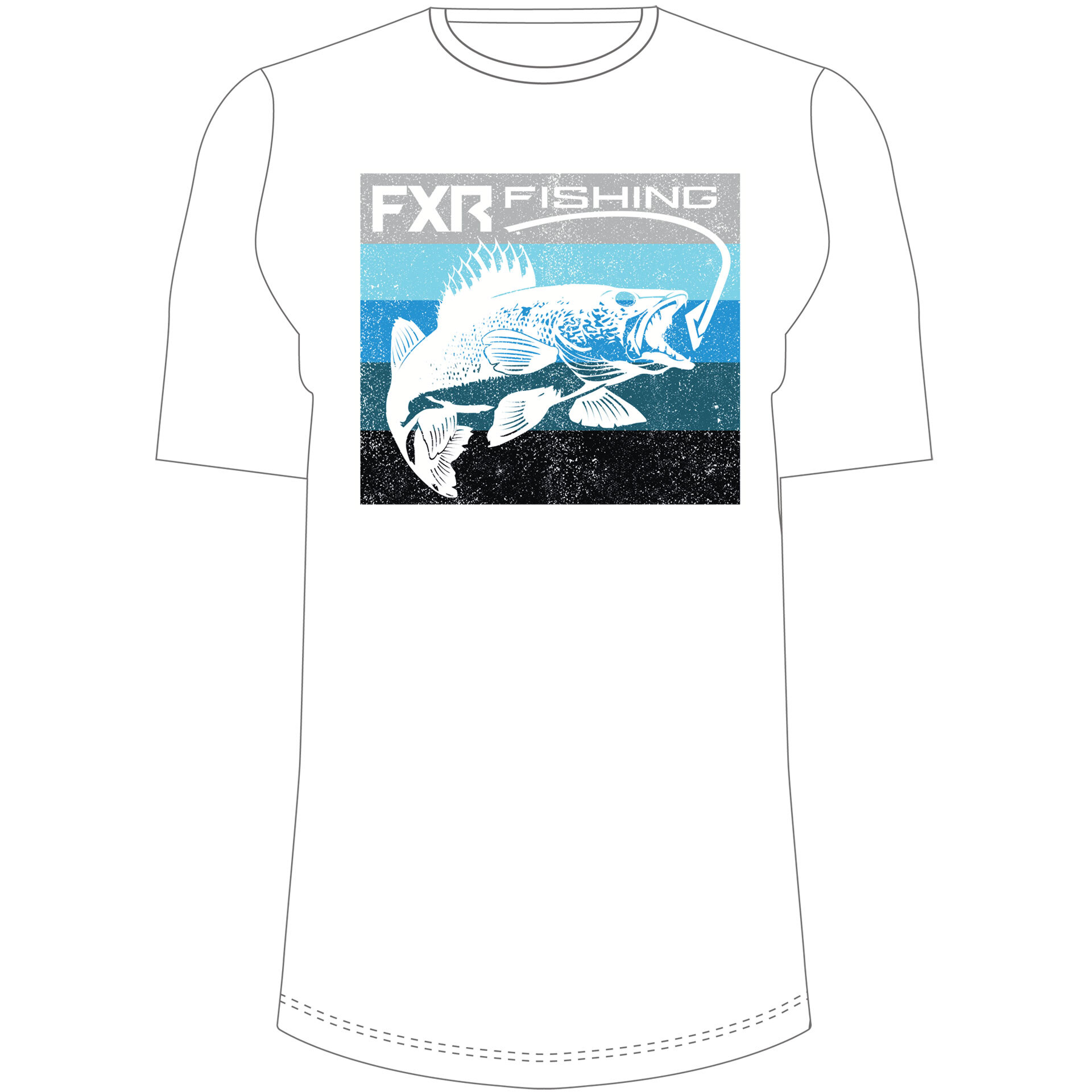 FXR® Walleye T Shirt Medium white/blue