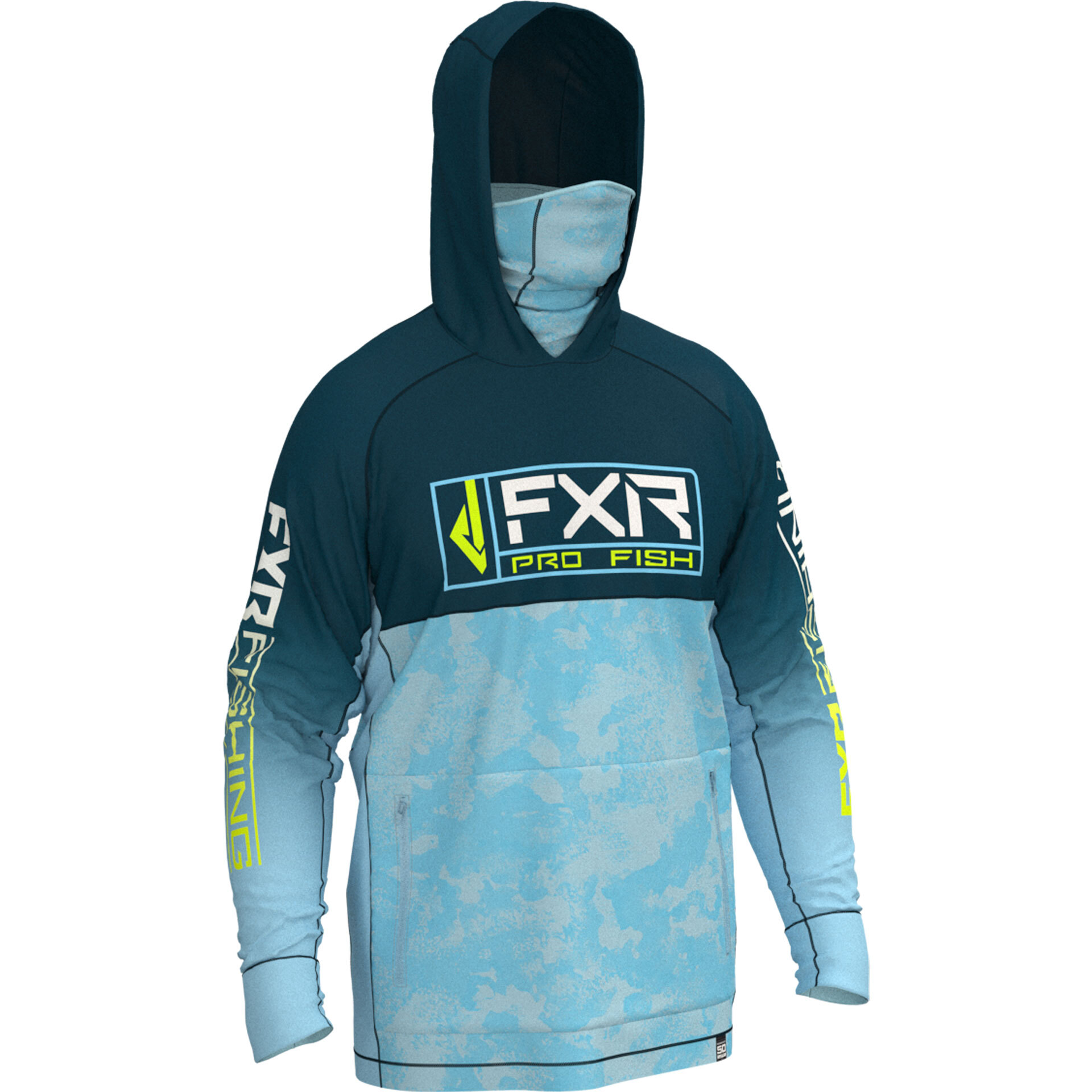 FXR® Tournament Pro Hybrid UPF Pullover Hoodie Small slategray/blue