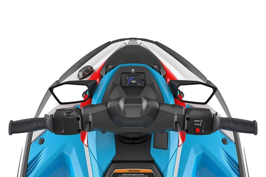 2027 Yamaha JetBlaster DLX 3 UP Cyan/Torch Red