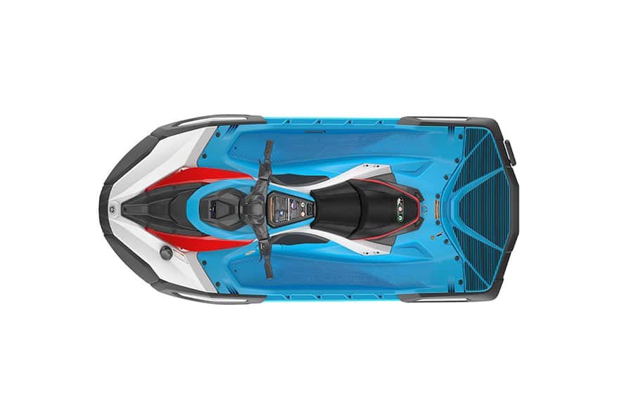 2027 Yamaha JetBlaster DLX 2 UP Cyan/Torch Red