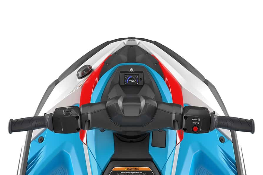 2027 Yamaha JetBlaster DLX 2 UP Cyan/Torch Red