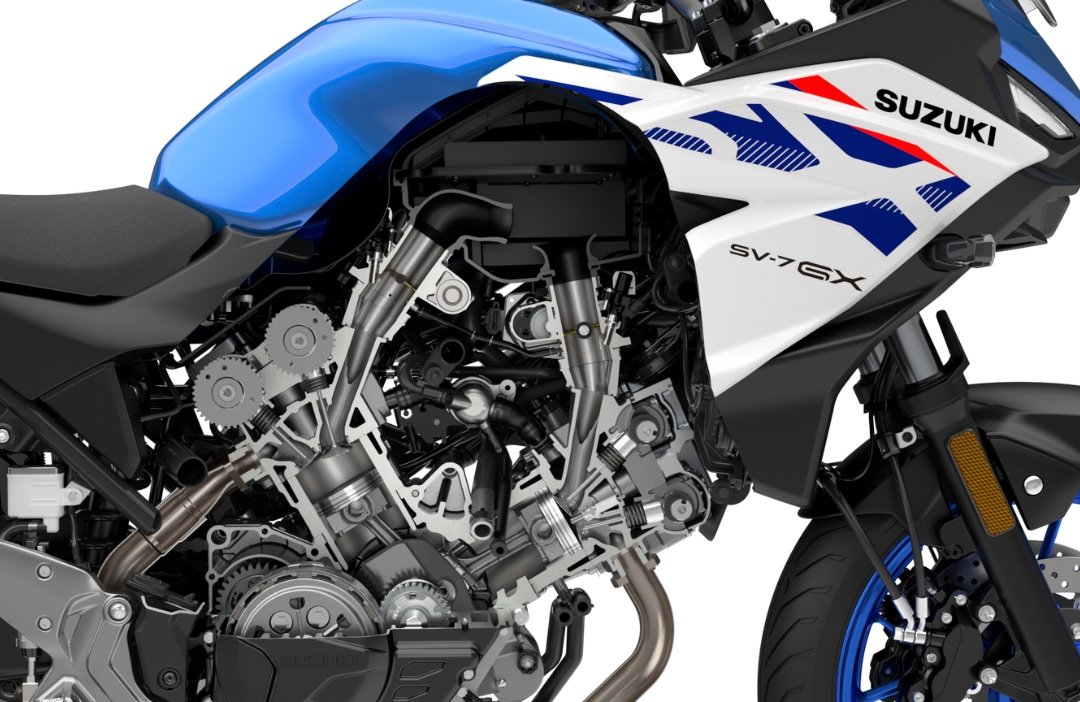 2027 Suzuki SV 7GX Pearl Brilliant White / Metallic Triton Blue (BQJ)