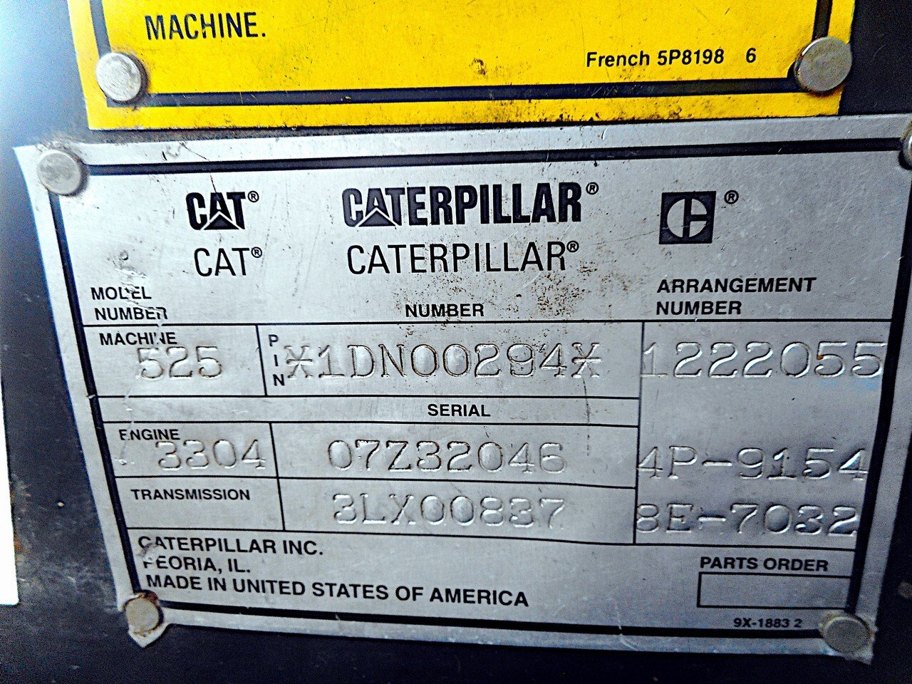 1995 Caterpillar 525 4x4 Grapple Skidder
