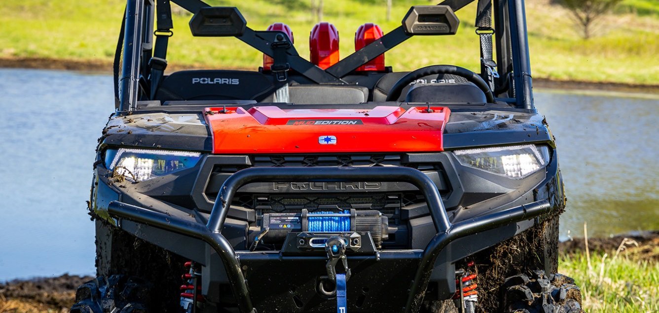2027 Polaris® RANGER XP 1000 Mud Edition 3 Seat Onyx Black with Red Accent