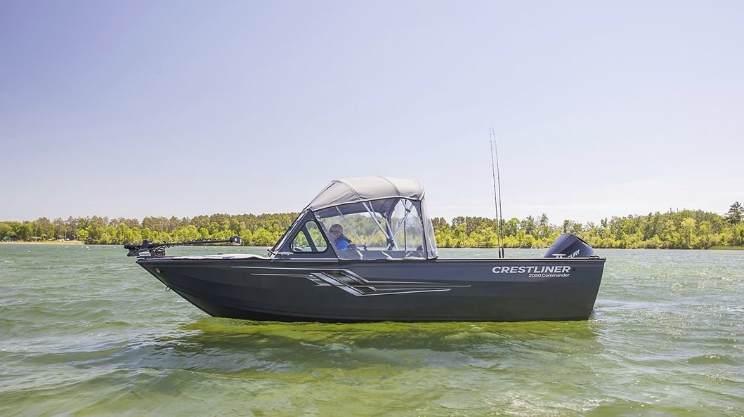 Crestliner 1850 COMMANDER ELITE White base Gun Metal accent