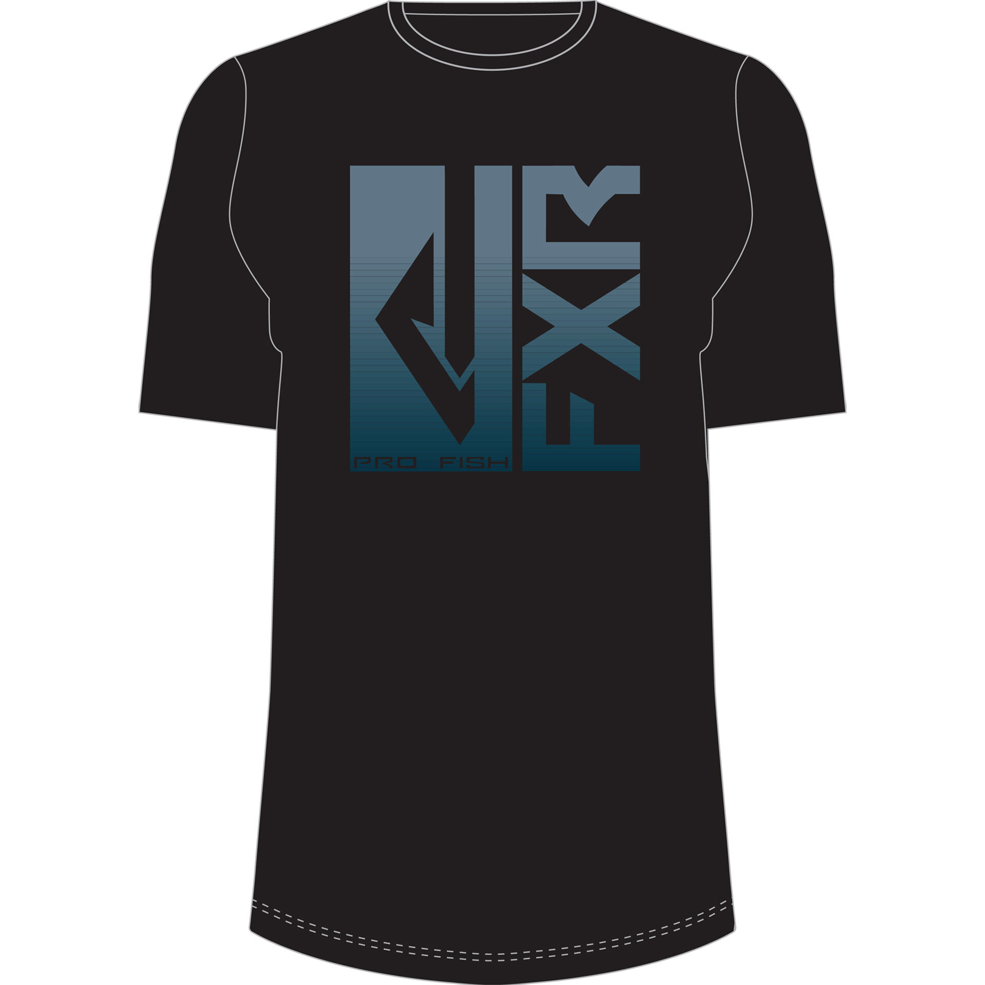 FXR® Hook'd T Shirt Small black/slategray