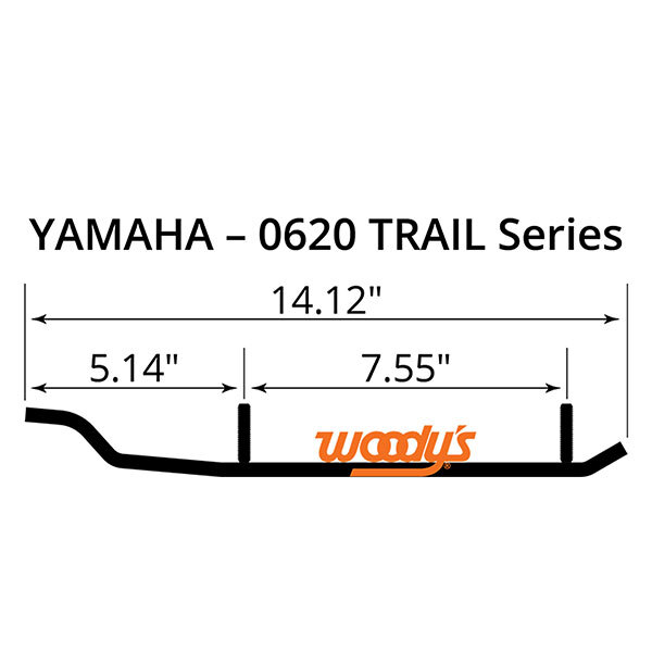 WOODY'S FLAT TOP EXTENDER TRAIL III 4" CARBIDE RUNNER (EYV3 0620)