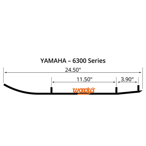WOODY'S FLAT TOP EXTENDER TRAIL III 4" CARBIDE RUNNER (EYV3 6300)