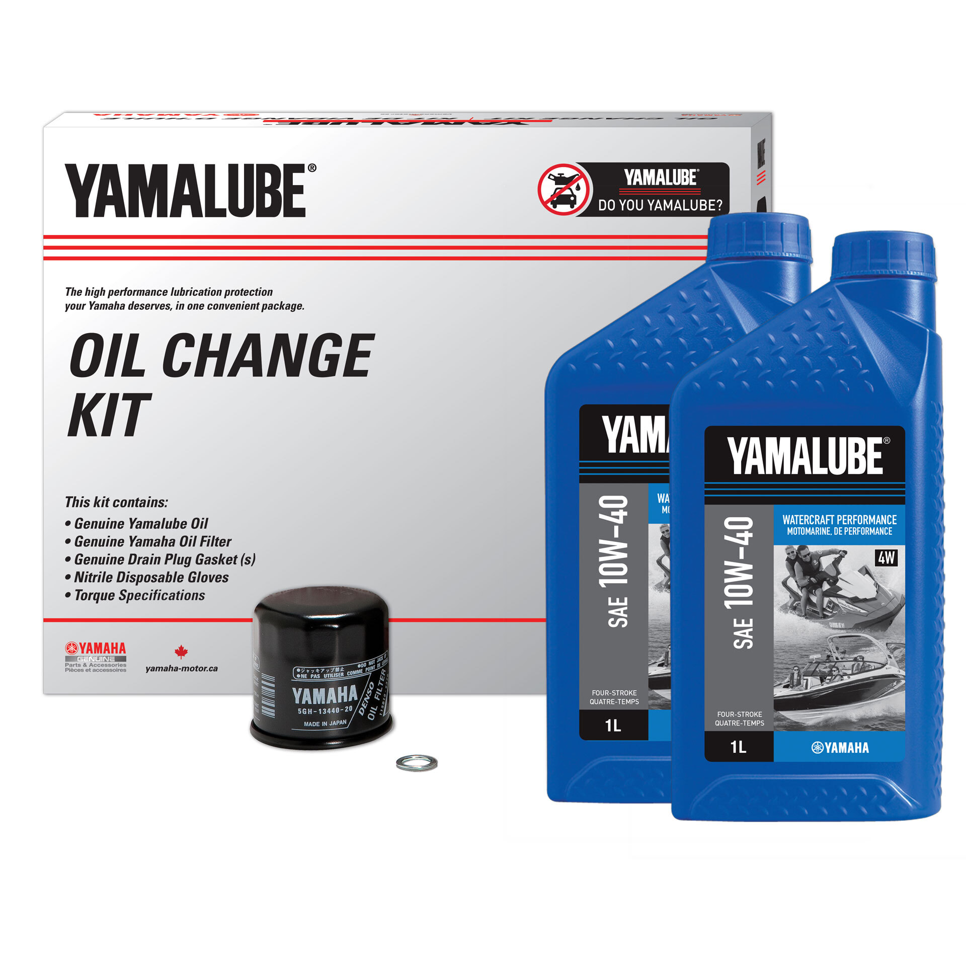 Yamalube® 10W 40 4W Watercraft Performance Oil Change Kit WV/SP (3 L)