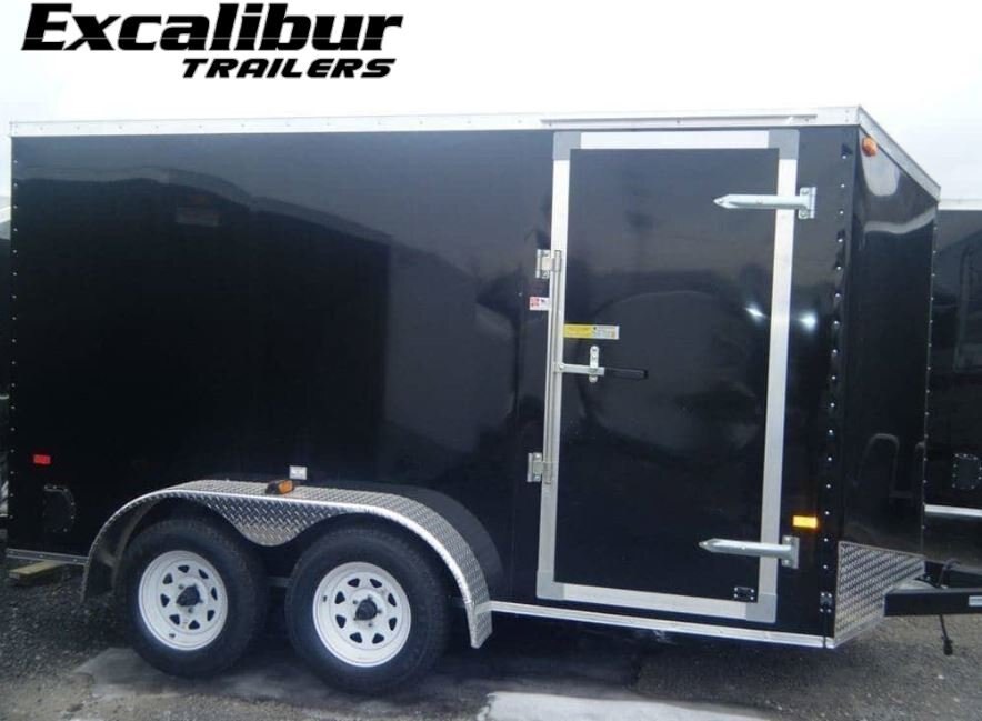2022 Excalibur 6X12 Tandem V Nose Enclosed Cargo Trailer w/Barn Doors