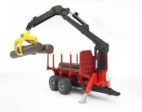 FORESTRY TRAILER WITH CRANE,GRAPPLE,4 LOGS