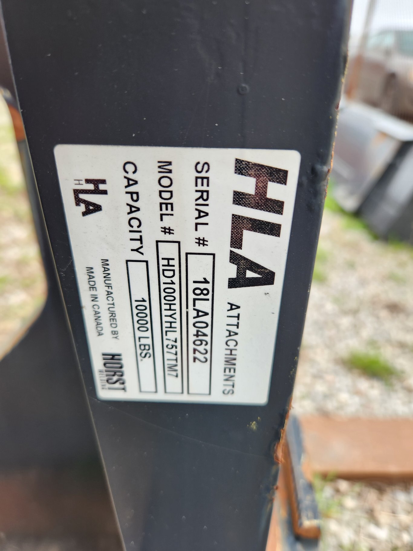 New HLA 10000 lb. pallet forks