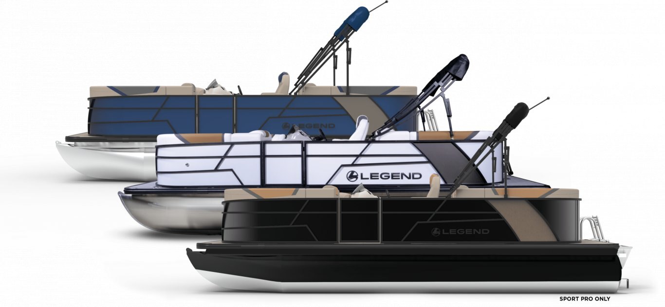 Legend Boats E Series 23 Lounge 3 Tube Sport Package Black Edition