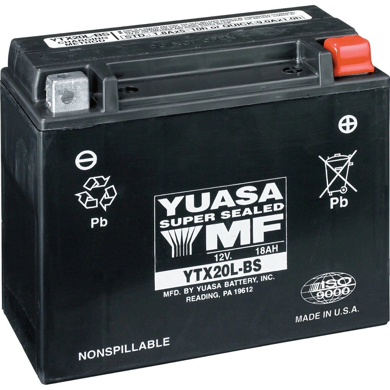 Yuasa Battery 18 Amps. Wet (YTX20L BS)