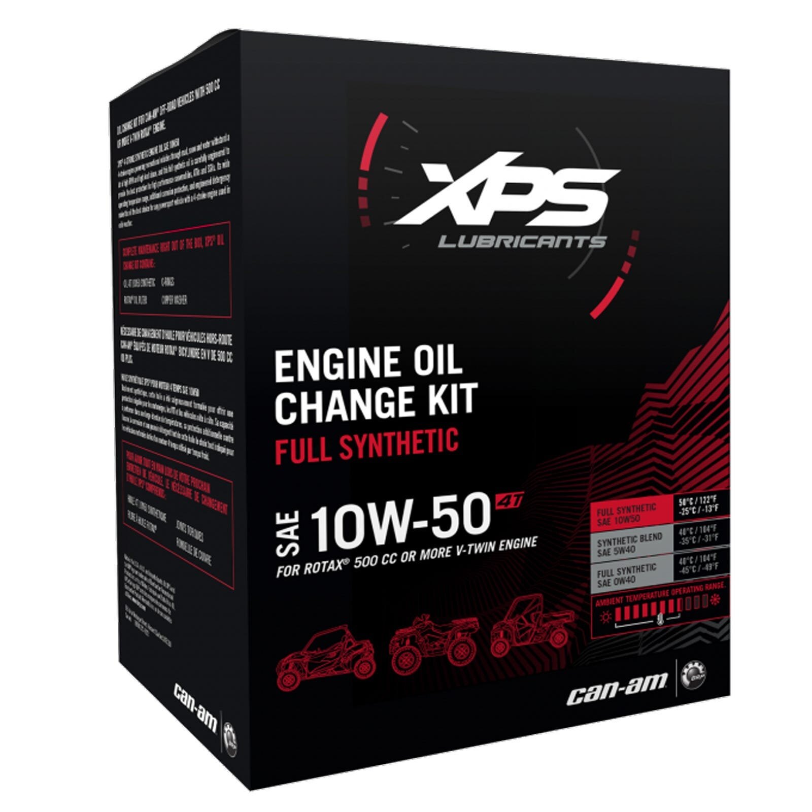 4T 10W 50 Synthetic Oil Change Kit for Rotax 500 cc or more V Twin engine