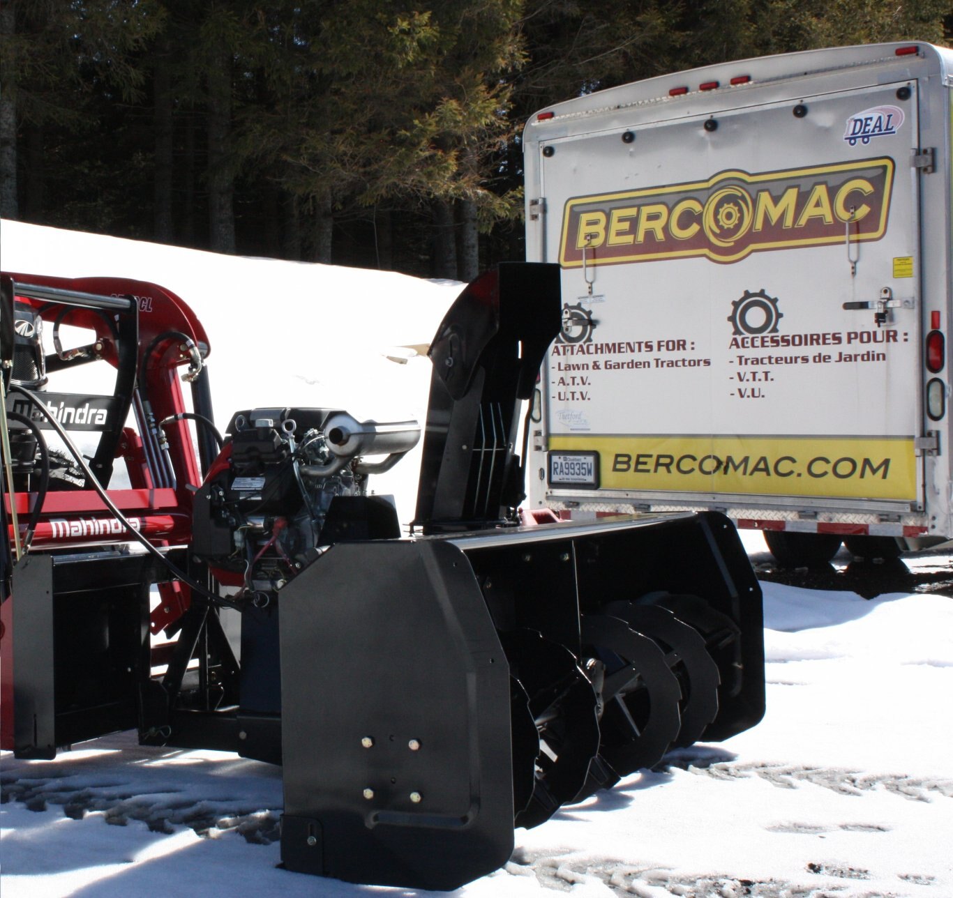 Bercomac 54 Versatile Plus Snowblower for tractors equipped with Skid Steer style attach