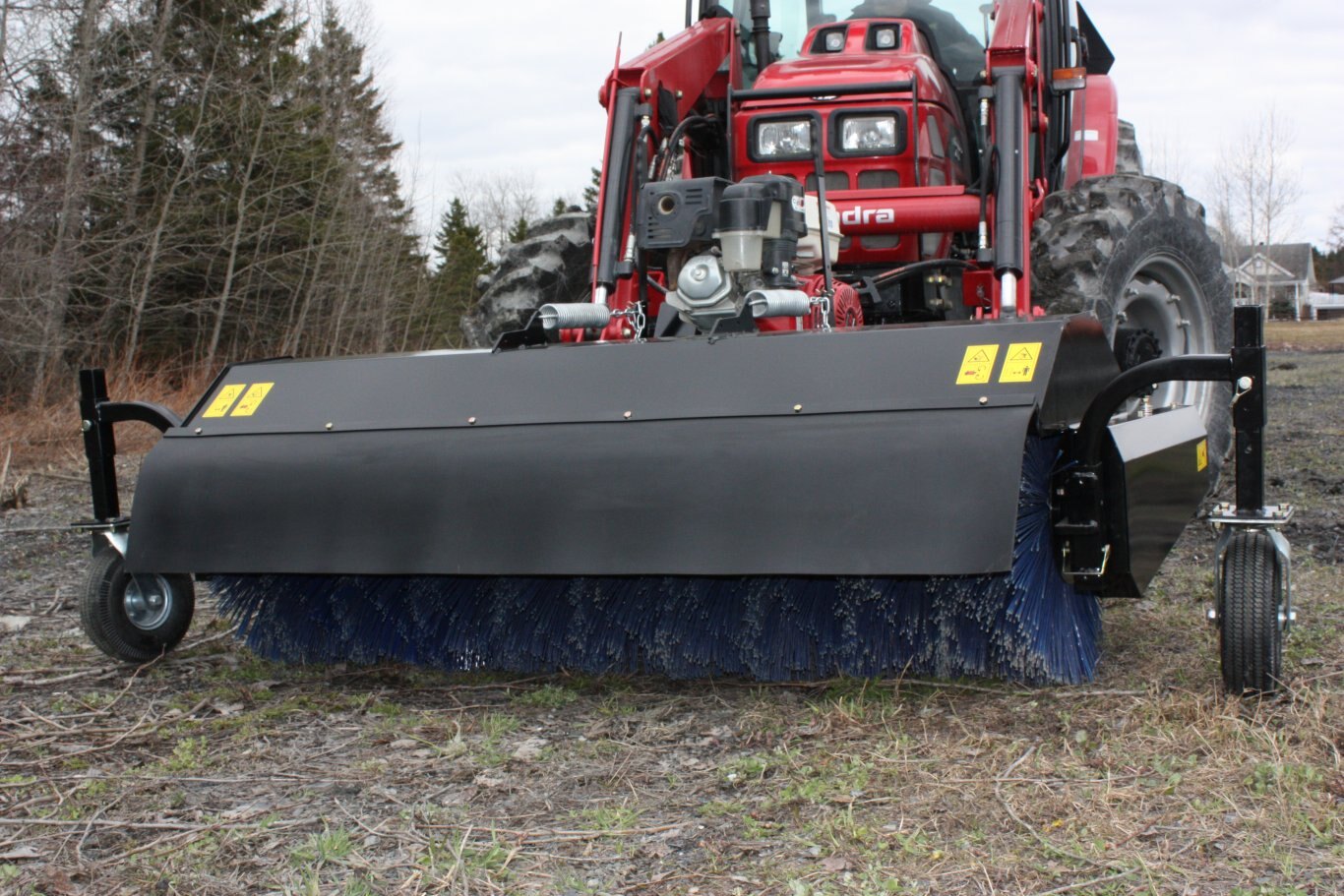 Bercomac 66 Rotary Brooms for tractors equipped with Skid Steer style attach