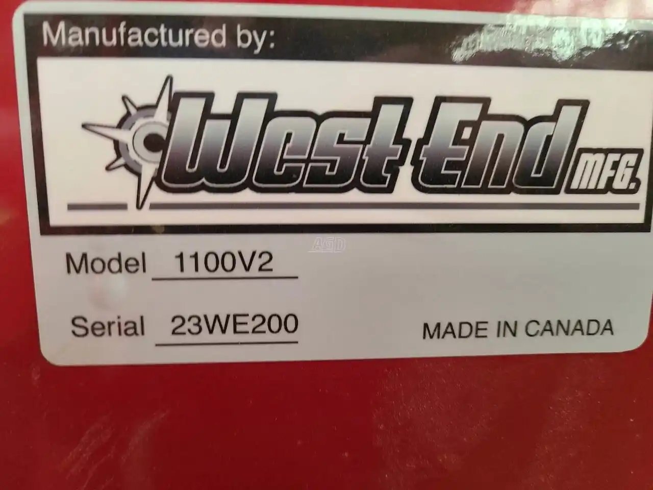 2022 West End Mfg 1100V2