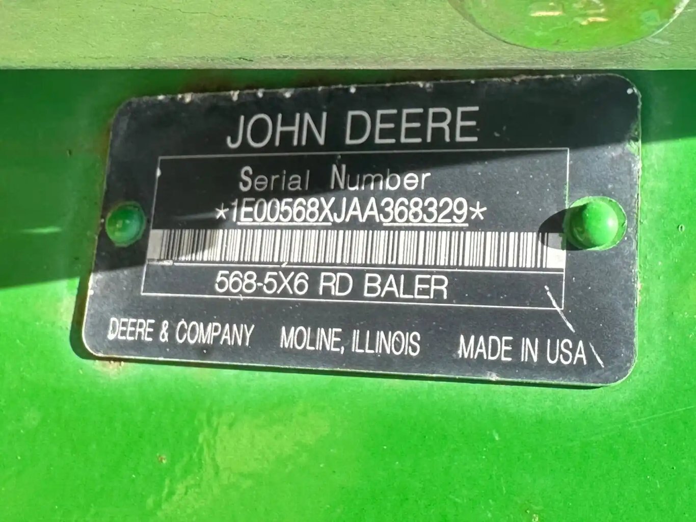 0 John Deere 568