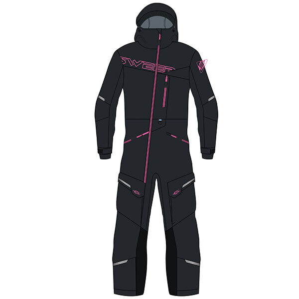 SWEEP YOUTH SNOWCORE EVO 2.0 INSULATED MONOSUIT Youth 4 Black/Pink Youth