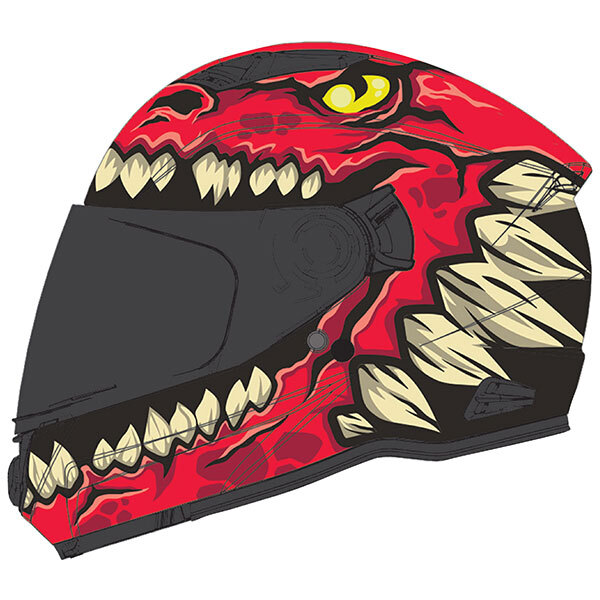 GMAX FF49Y DRAX YOUTH FULL FACE HELMET Double Youth Small Red