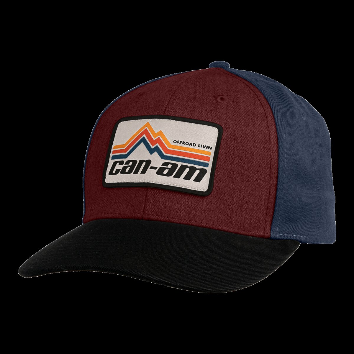 Men's Can Am Curved Cap Onesize Burgundy