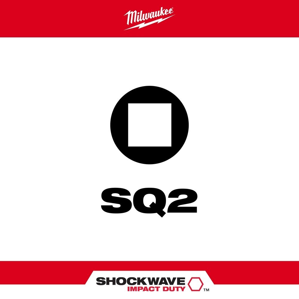 SHOCKWAVE™ 2 in. Impact Square Recess #2 Power Bits