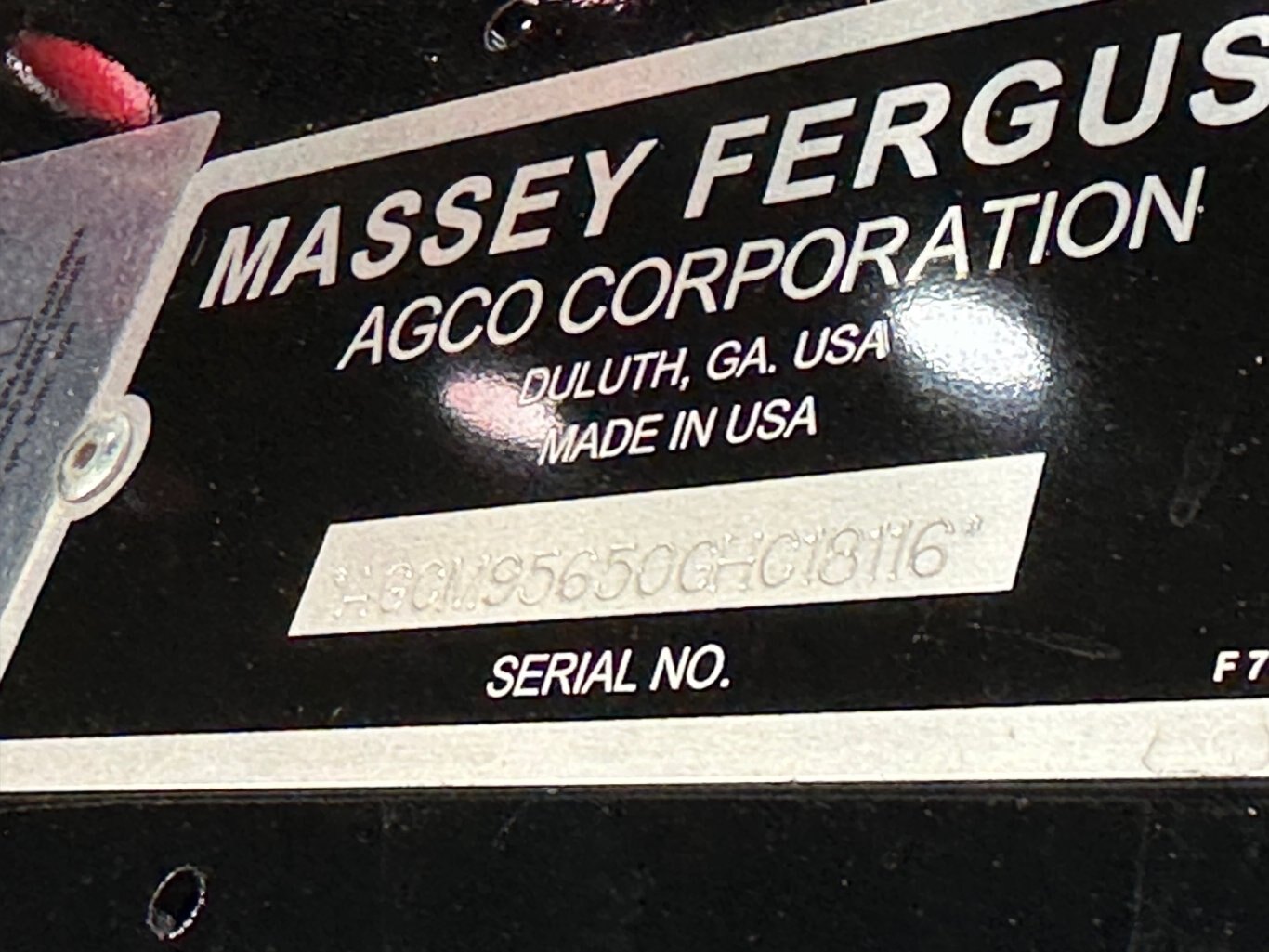 2016 Massey Ferguson 9565, MAV, 1627 Hrs