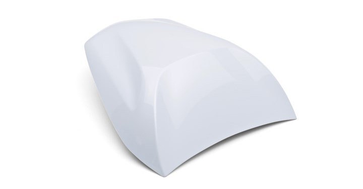 Solo Seat Cowl Assembly, Pearl Stardust White