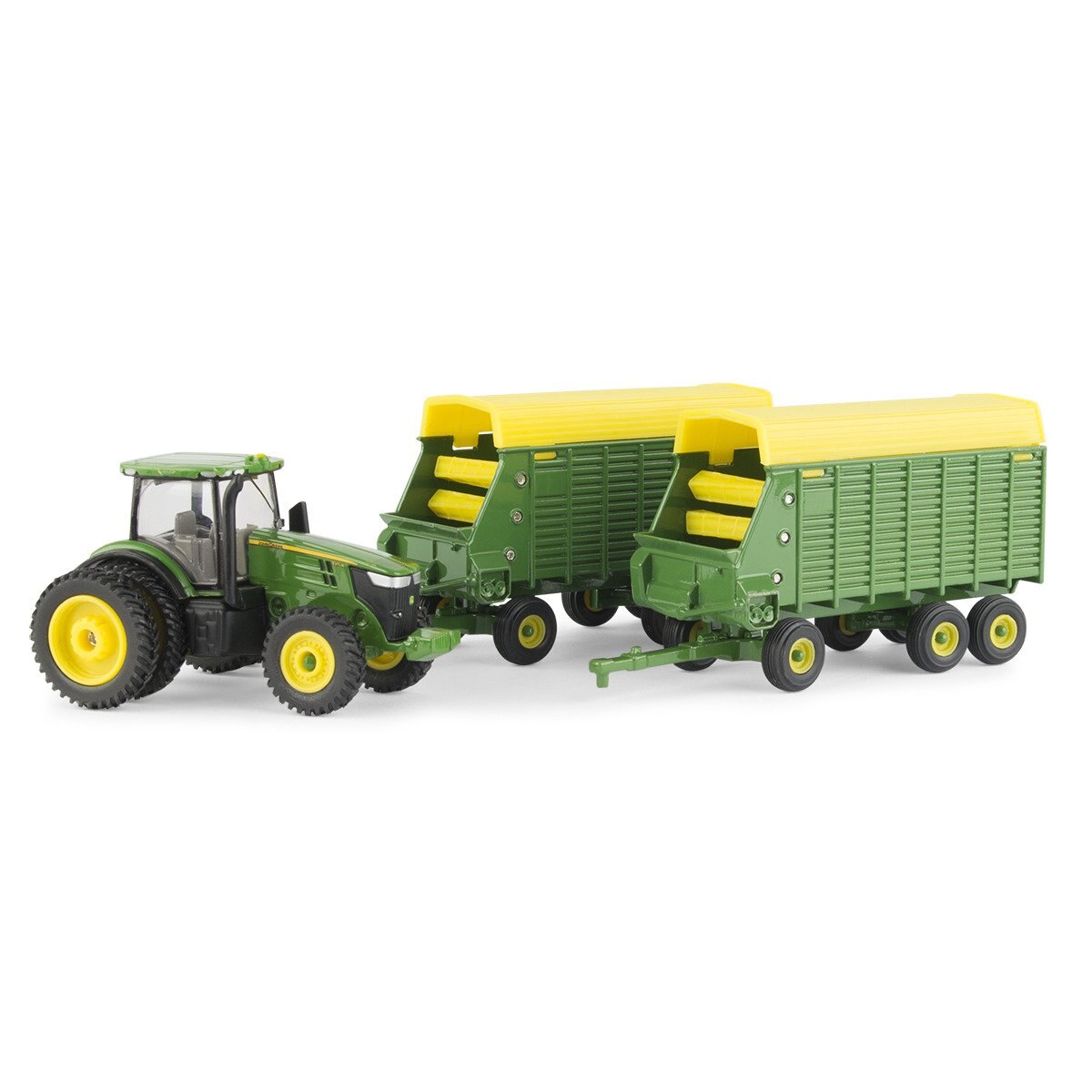 John Deere 1:64 7290R Tractor w/ Forage Wagons