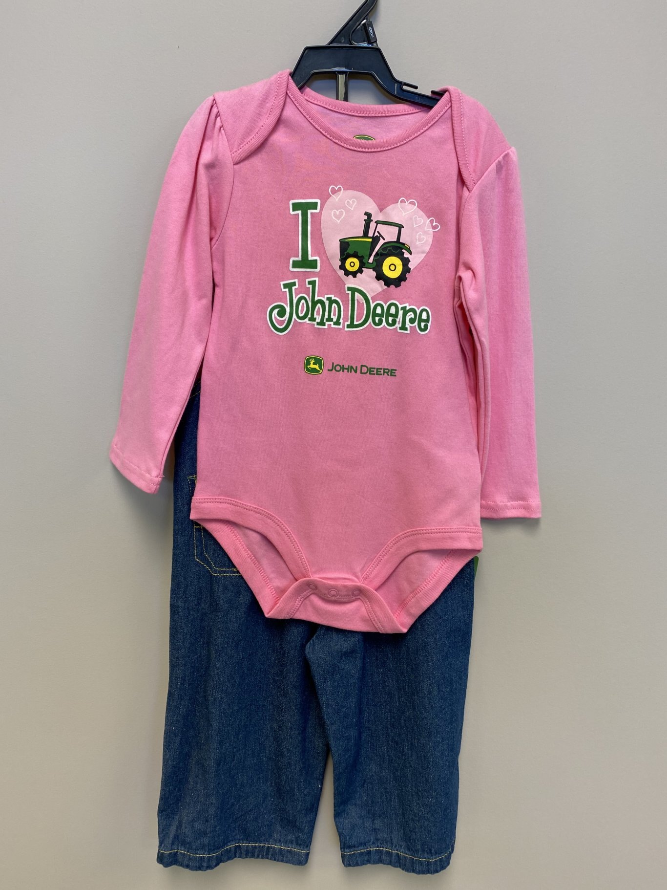 John Deere Girls Shirt & Overall Set