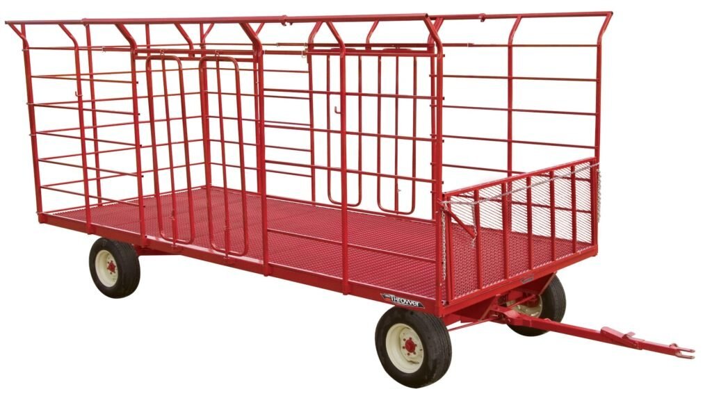 JBM Bale Wagon Farm_Boss_Flat_Rack_with_4_Wheel_Wagon