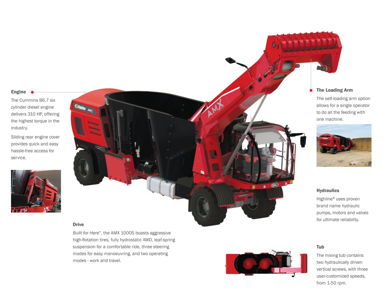 Highline® AMX1000s Accumix™ Self propelled TMR Feed Mixer